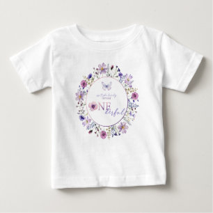 T-shirt Pour Bébé Fleur sauvage magnifique premier anniversaire fill