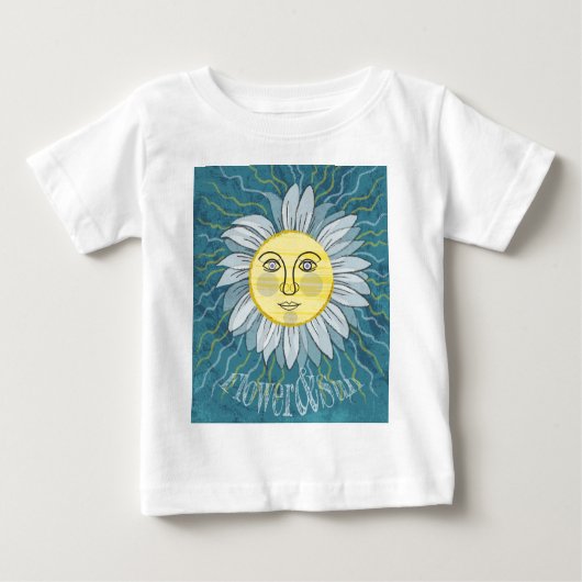 T-shirt Pour Bébé Fleur & Soleil - Nature (Devant)