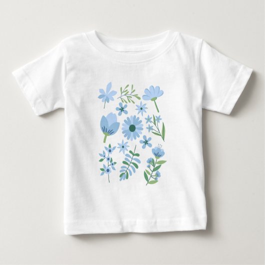 T-shirt Pour Bébé Fleurs (Devant)