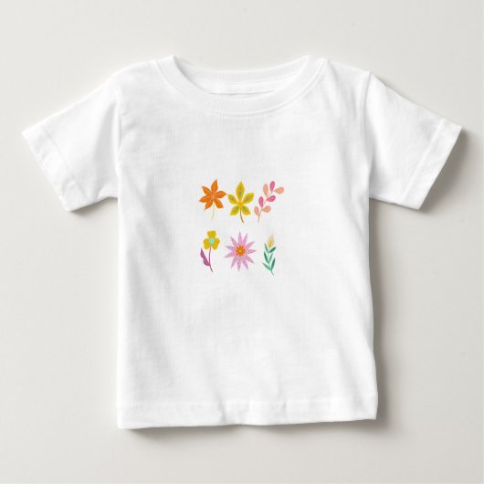 T-SHIRT POUR BÉBÉ FLEURS (Devant)