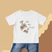 T-shirt Pour Bébé Fleurs beiges