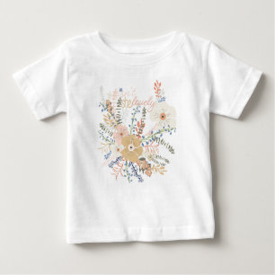 T-shirt Pour Bébé Fleurs Élégantes Dit Fille