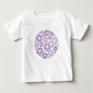 T-shirt Pour Bébé Fleurs mignonnes violettes