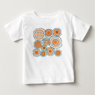 T-shirt Pour Bébé Fleurs orange