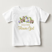T-shirt Pour Bébé Fleurs Pastel mignonnes Fleurs Mariages Fleur fill (Devant)