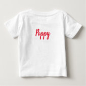 T-shirt Pour Bébé Fleurs rouges Pavot Floral Doodle Imaginaire (Dos)