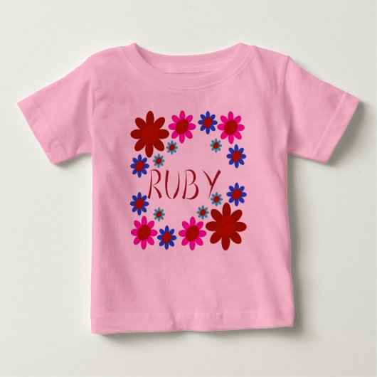 T-shirt Pour Bébé Fleurs RUBY (Devant)