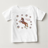 Fleurs Unicorne Magique Anniversaire Personnaliser