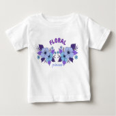 T-shirt Pour Bébé Fleurs violettes (Devant)