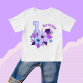 T-shirt Pour Bébé Fleurs violettes