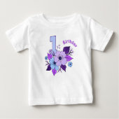 T-shirt Pour Bébé Fleurs violettes (Devant)