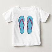 T-shirt Pour Bébé Flip Flops de plage (Devant)