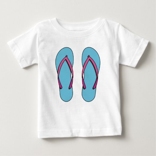T-shirt Pour Bébé Flip Flops de plage (Devant)
