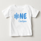 T-shirt Pour Bébé Flocon de neige 1er anniversaire (Devant)