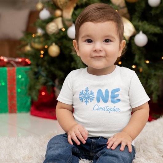 T-shirt Pour Bébé Flocon de neige 1er anniversaire
