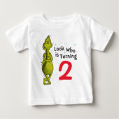 T-shirt Pour Bébé Flocon de neige Grinch Anniversaire (Devant)