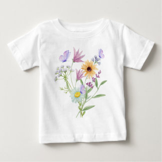 T-shirt Pour Bébé Floral Elegance Tee – Soft Pastel Blooms 