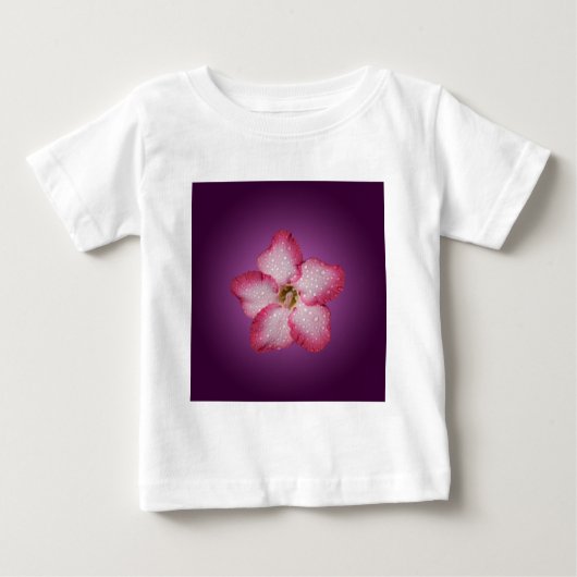 T-shirt Pour Bébé Flore rose Adenium Violet rayé (Devant)