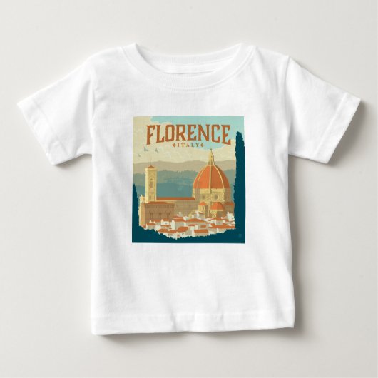 T-shirt Pour Bébé Florence, Italie (Devant)
