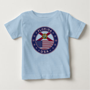 T-shirt Pour Bébé Floride, bleu