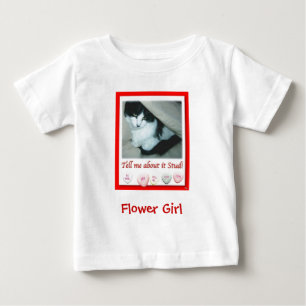 T-shirt Pour Bébé Flower Girl Valentine's Day Mariage