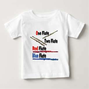 T-shirt Pour Bébé Flûte bleue rouge