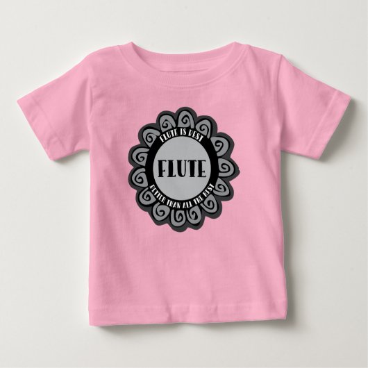 T-shirt Pour Bébé Flute est le meilleur (Devant)