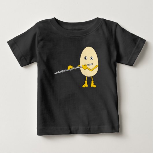 T-shirt Pour Bébé Flûte Jouer Egghead (Devant)