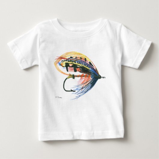 T-shirt Pour Bébé FlyFishing Lure Art Saumon Fly Lure (Devant)