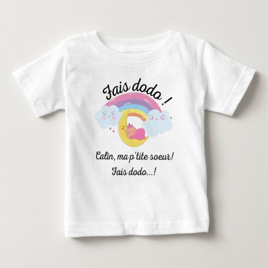 T-shirt Pour Bébé fodo ma p'tite soeur (Devant)