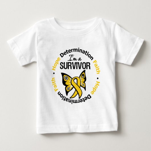 T-shirt Pour Bébé Foi de détermination d'espoir de survivant de (Devant)
