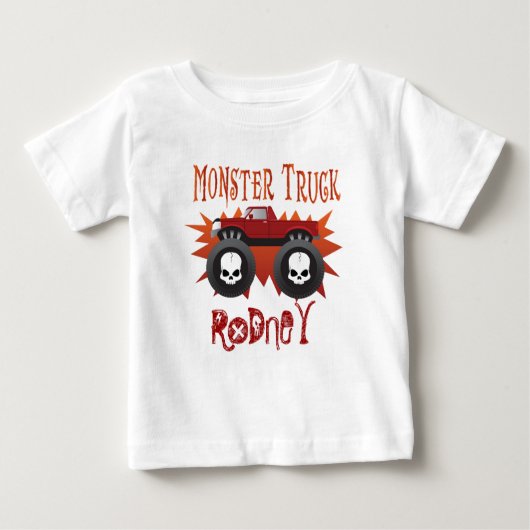 T-shirt Pour Bébé Folie de camion de monstre (Devant)