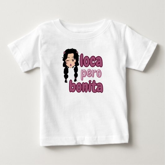 T-shirt Pour Bébé Folle Mais Belle  (Devant)