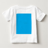 T-shirt Pour Bébé Fond uni bleu cyan | Style minimaliste d'été (Dos)