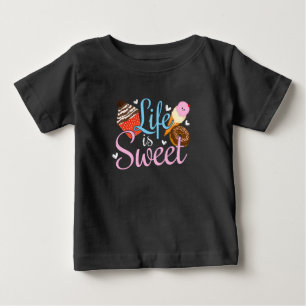 T-shirt Pour Bébé Foodie Life is Sweet Baking Cote - Cupcake Art
