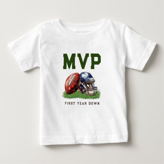T-shirt Pour Bébé Football américain première année bas 1er annivers (Devant)