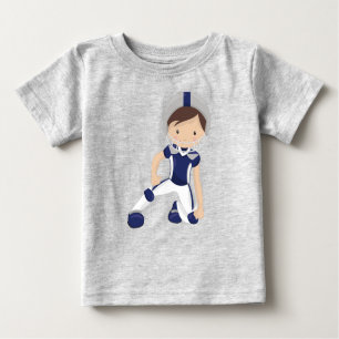 T-shirt Pour Bébé Football Américain, Rugby, Joli Garçon, Cheveux Br