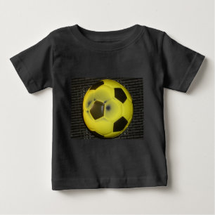 T-shirt Pour Bébé Football Jaune et Noir (Football)