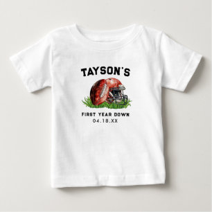 T-shirt Pour Bébé Football Première Année 1er Anniversaire