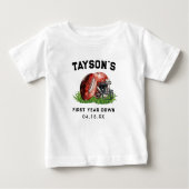 T-shirt Pour Bébé Football première année bas 1er anniversaire (Devant)
