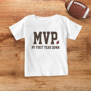 T-shirt Pour Bébé Football première année bas MVP Birthday Boy