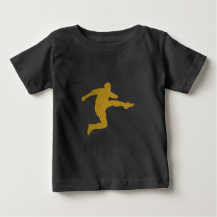 T-shirt Pour Bébé Football Soccer Shooter Couleur en cuir doré Coo