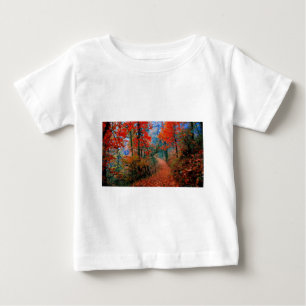 T-shirt Pour Bébé Forêt peinte Cadeaux aquarelle Flamme d'automne