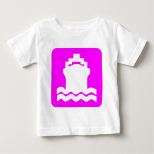 T-shirt Pour Bébé Forme du navire - Magenta