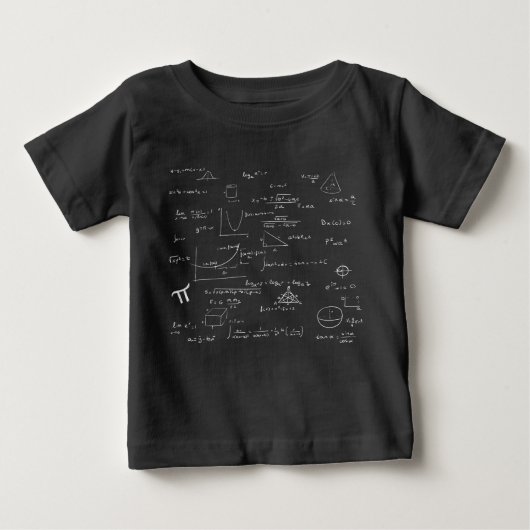 T-shirt Pour Bébé Formules de mathématiques de lettres à la main Équ (Devant)