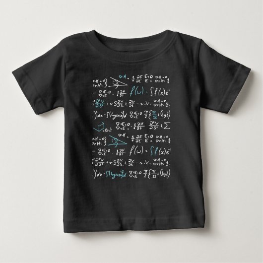 T-shirt Pour Bébé Formules mathématiques mathématiques physique prof (Devant)