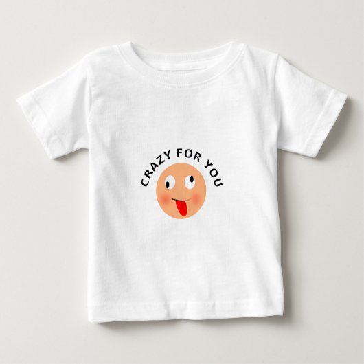 T-shirt Pour Bébé Fou pour toi (Devant)