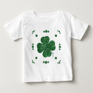 T-shirt Pour Bébé Four Leaf Clovers - style vintage