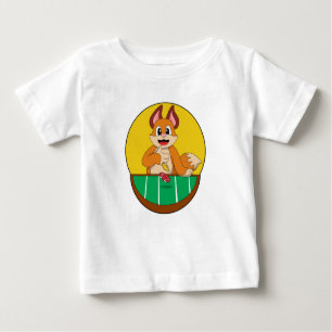 T-shirt Pour Bébé Fox at Poker avec des jetons de Poker