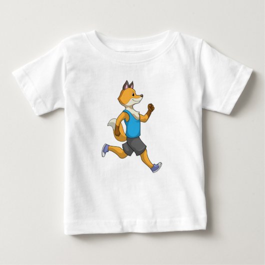 T-shirt Pour Bébé Fox comme coureur à Running (Devant)